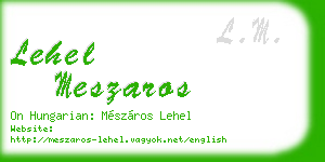 lehel meszaros business card